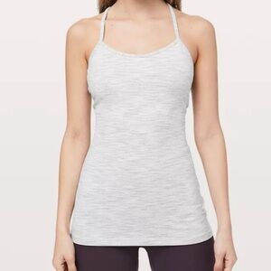 Lululemon Power Y Tank Top Women’s Grey Workout Top Size 4